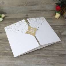 Foiling Invitation Card with Hand Bag Gate Fold Wedding Invitation Elegant Card 